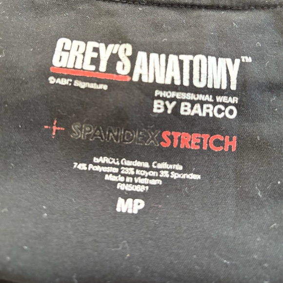 Greys Anatomy Black Scrub bottoms- Joggers- size medium-worn in good con… - Picture 3 of 3